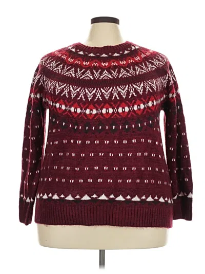 Pre-owned Lety & Me Pullover Sweater In Burgundy
