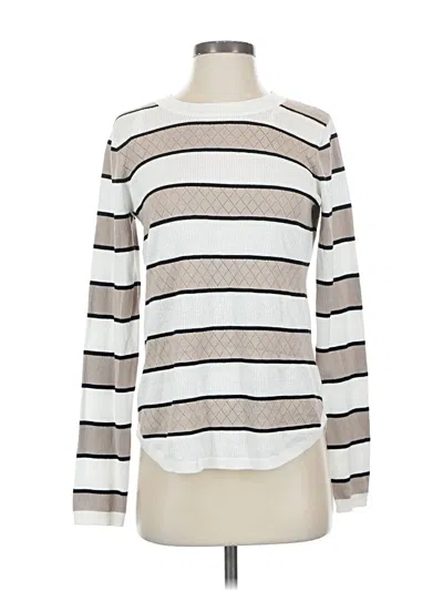 Pre-owned Lety & Me Pullover Sweater In White