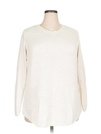Pre-owned Lety & Me Pullover Sweater In White