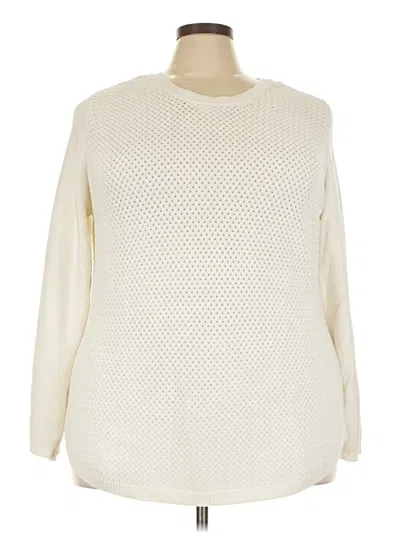 Pre-owned Lety & Me Pullover Sweater In White