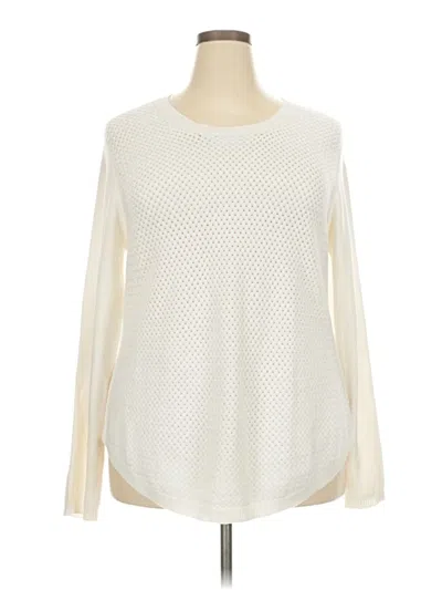 Pre-owned Lety & Me Pullover Sweater In White