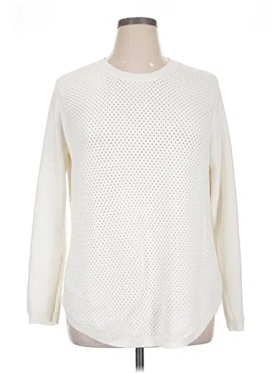 Pre-owned Lety & Me Pullover Sweater In White