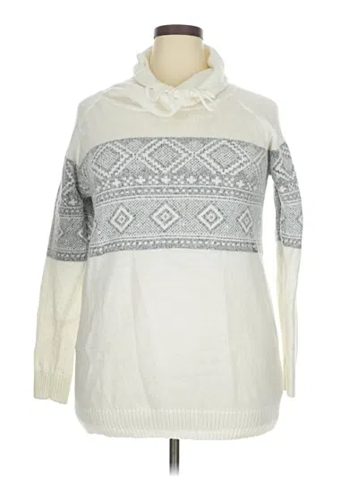 Pre-owned Lety & Me Pullover Sweater In White