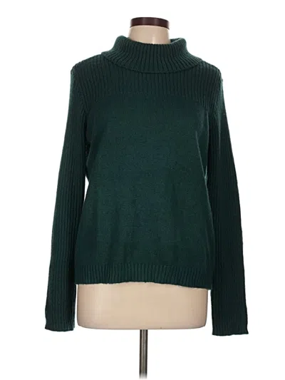 Pre-owned Lety & Me Turtleneck Sweater In Green