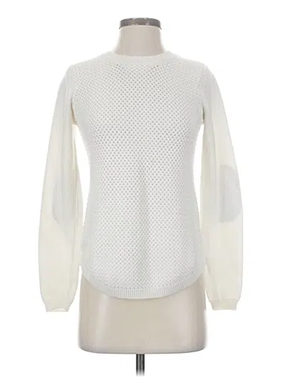 Pre-owned Lety & Me Turtleneck Sweater In White