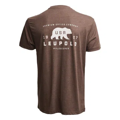 Leupold Men's  Bear Badge T-shirt In Brown