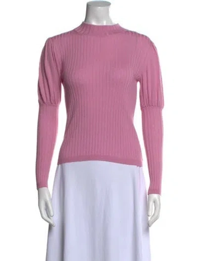 Pre-owned Leur Logette Cashmere Mock Neck Top In Purple