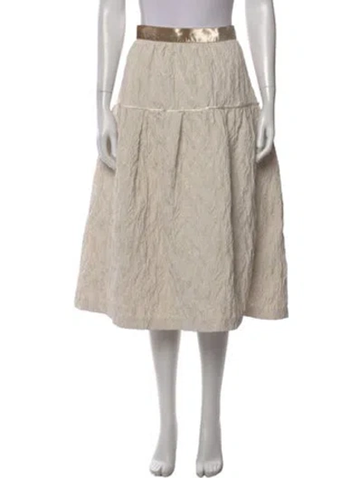 Pre-owned Leur Logette Patterned Midi Length Skirt In Neutral
