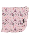 Lev Baby Makeup Print Ruffled Edge Blanket In Pink