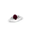 Levaron 1.10 Ct. Tw. Diamond & Ruby Ring In Silver