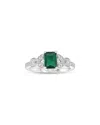 Levaron 14k 0.15 Ct. Tw. Diamond & Emerald Cocktail Ring