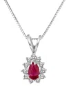 Levaron 14k 0.15 Ct. Tw. Diamond Necklace In Pink