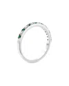 Levaron 14k 0.35 Ct. Tw. Diamond & Emerald Stackable Ring In Multi