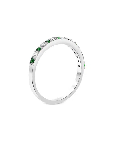 LEVARON LEVARON 14K 0.35 CT. TW. DIAMOND & EMERALD STACKABLE RING