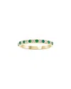 Levaron 14k 0.35 Ct. Tw. Diamond & Emerald Stackable Ring In Gray