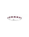 Levaron 14k 0.35 Ct. Tw. Diamond & Ruby Stackable Ring In Pink