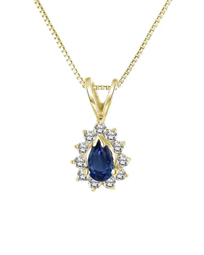 Levaron 14k 0.35 Ct. Tw. Diamond & Sapphire Necklace In Multi
