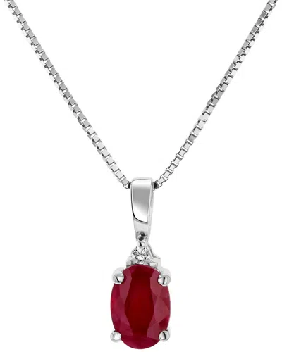 LEVARON LEVARON 14K 0.41 CT. TW. DIAMOND & RUBY DROP PENDANT
