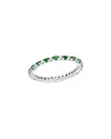Levaron 14k 0.55 Ct. Tw. Diamond & Emerald Stackable Ring In Green