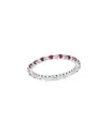 Levaron 14k 0.55 Ct. Tw. Diamond & Ruby Stackable Ring In Pink