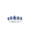 Levaron 14k 0.55 Ct. Tw. Diamond & Sapphire Ring In Blue
