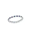Levaron 14k 0.55 Ct. Tw. Diamond & Sapphire Stackable Ring In Metallic