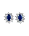 Levaron 14k 0.70 Ct. Tw. Diamond & Sapphire Earrings