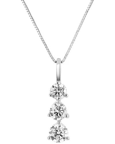 LEVARON LEVARON 14K 1.00 CT. TW. DIAMOND THREE STONE PENDANT
