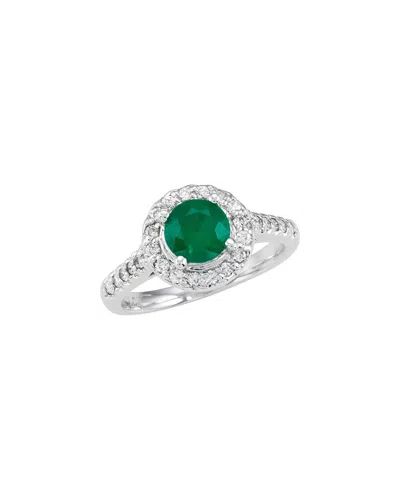 Levaron 14k 1.10 Ct. Tw. Diamond & Emerald Ring In Green
