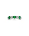 Levaron 14k 1.11 Ct. Tw. Diamond & Emerald Stackable Ring
