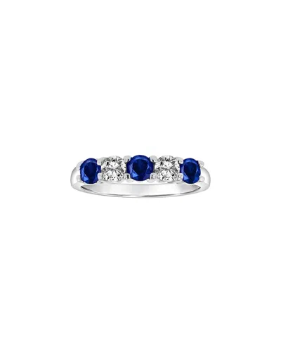 LEVARON LEVARON 14K 1.11 CT. TW. DIAMOND & SAPPHIRE STACKABLE RING