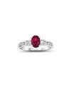 Levaron 14k 1.25 Ct. Tw. Diamond & Ruby Ring In Metallic