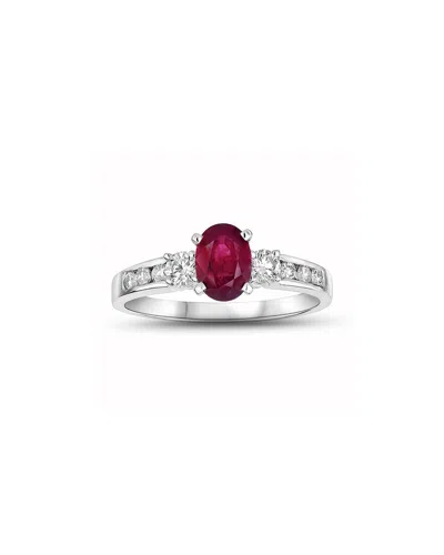 Levaron 14k 1.25 Ct. Tw. Diamond & Ruby Ring In Metallic