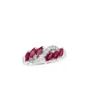LEVARON LEVARON 14K 1.25 CT. TW. DIAMOND & RUBY RING