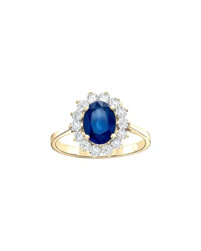 Levaron 14k 1.77 Ct. Tw. Diamond & Sapphire Cocktail Ring In Gold