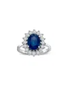 Levaron 14k 2.75 Ct. Tw. Diamond & Sapphire Cocktail Ring