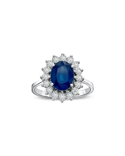 Levaron 14k 2.75 Ct. Tw. Diamond & Sapphire Cocktail Ring In Metallic
