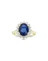Levaron 14k 3.75 Ct. Tw. Diamond & Sapphire Cocktail Ring In Blue