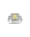 Levaron 18k Two-tone 1.50 Ct. Tw. Diamond Ring In Silver