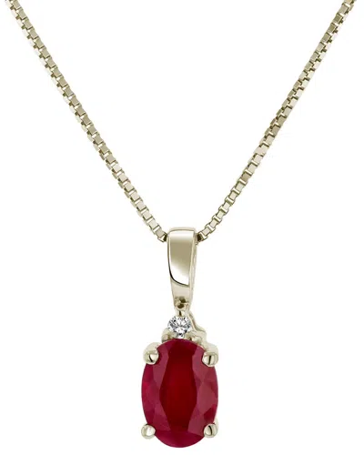 Levaron Fine Jewelry Levaron 14k 0.41 Ct. Tw. Diamond & Ruby Drop Pendant In Neutral