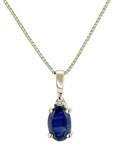 Levaron Fine Jewelry Levaron 14k 0.41 Ct. Tw. Diamond & Sapphire Drop Pendant In Neutral