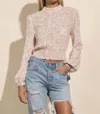 Levee Shelley Floral Open Back Top In Red In Red