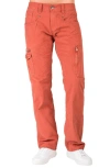 Level 7 Cargo Jeans In Orange
