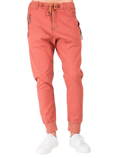 Level 7 Jeans Men's Relaxed Drawstring Joggers In Red