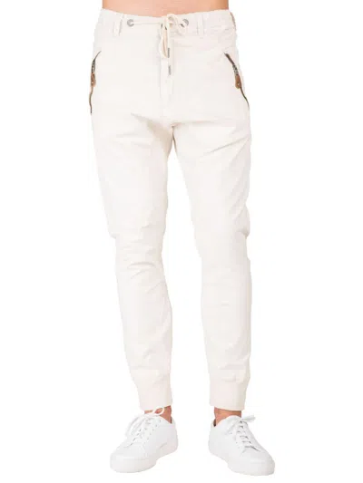 Level 7 Jeans Men's Relaxed Drawstring Joggers In White