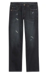 Level 7 Relaxed Straight Leg Jeans In Black
