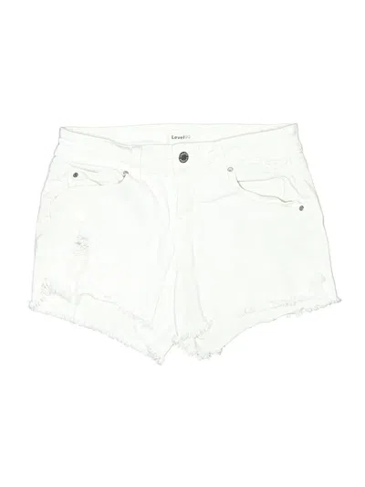 Pre-owned Level 99 Denim Shorts In White