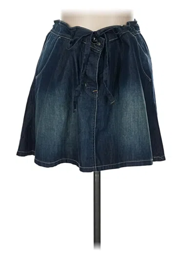 Pre-owned Level 99 Denim Skirt In Blue