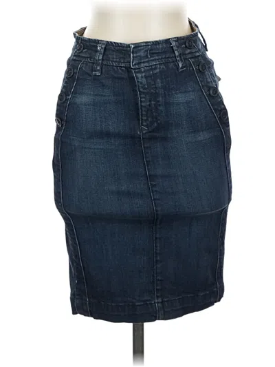 Pre-owned Level 99 Denim Skirt In Blue