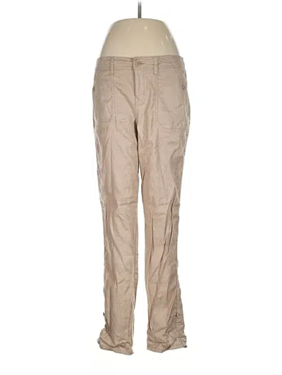 Pre-owned Level 99 Linen Pants In Tan